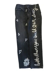 Absodeitly Custom 8 Wonder Nation Slim Off Black Kids Straight Leg Jeans - Picture 1 of 3