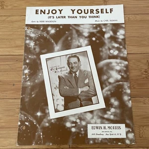 Vintage Noten - Enjoy Yourself It's Later Than You Think - 1948 C. Sigman - Bild 1 von 6