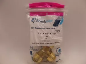 SHARKBITE U362LFA 1/2 IN. PUSH-TO-CONNECT BRASS TEE FITTING - Picture 1 of 2