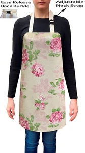 Handmade Shabby Rose PVC Coated Wipe Clean Waterproof Aprons - Code: F709-1 - Picture 1 of 2