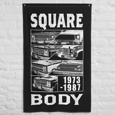 Square Body Truck Flag, Squarebody C10, 34"X56" Garage Decor, Dorm, Man Cave - Image 1 of 4