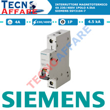 Interruttore Magnetotermico AC-1P 4A 230/400V 4.5kA Classe C Siemens 5SY3104-7