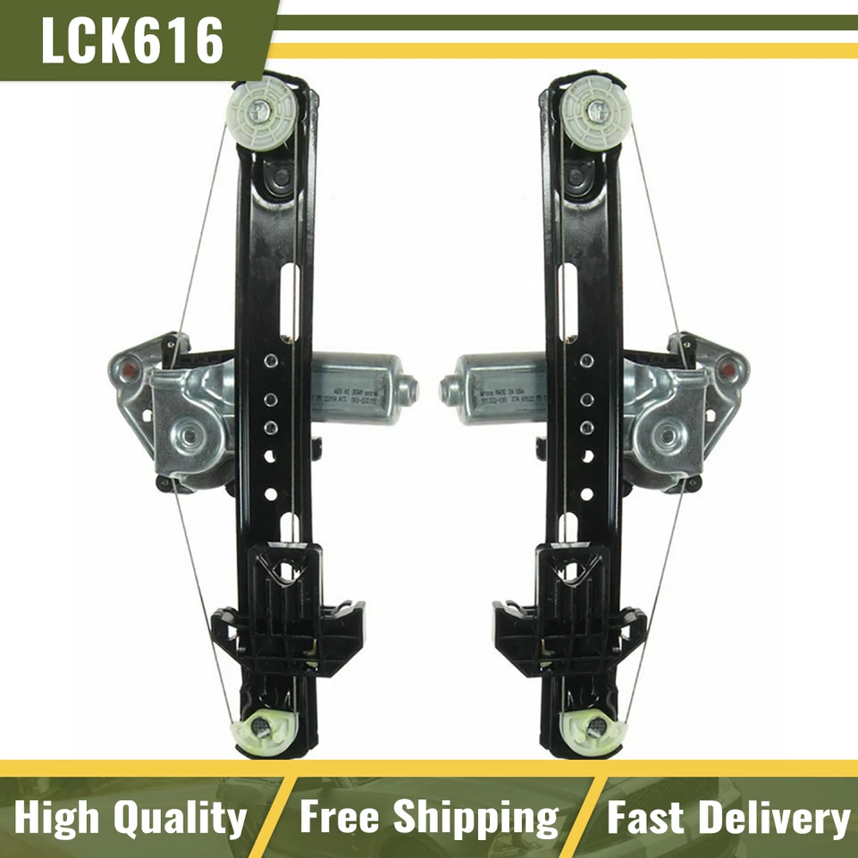 Fits 00-06 Lincoln LS Dorman Rear Power Window Regulators w/ Motors Pair - Image 1 of 4