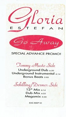 GLORIA ESTEFAN - 12" - Go Away (6 Mixes) USA PROMO  Foto 1 de 3