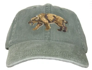 Sabretooth Tiger Embroidered Cotton Cap NEW Dinosaur Cat - Picture 1 of 1
