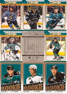 2009-10 OPC O-Pee-Chee San Jose Sharks conjunto completo de equipo con actualización (26) - Imagen 1 de 1