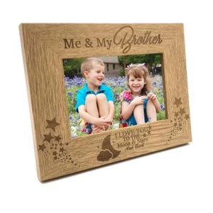 Me and My Brother Love You To The Moon Photo Frame Gift FW162 - Picture 1 of 2
