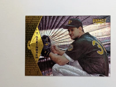 1997 PINNACLE MUSEUM COLLECTION, BASEBALL, TERRY STEINBACH, #107, A'S, EX-NRMT - Image 1 of 2