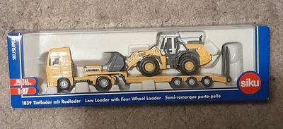 SIKU®  1839 Tieflader mit Radlader - SUPER 1:87 NEU ungeöffnet RARITÄT - Bild 1 von 3