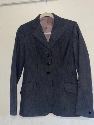 Chaqueta de equitación ecuestre para mujer talla 12 GRIS OSCURO espectáculo de doma Foto 1 de 4