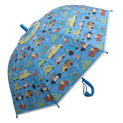 RST UMBRELLA Kinderschirm | Regenschirm | Namenschild am Griff | Ø 83 cm | Auto | Hellblau