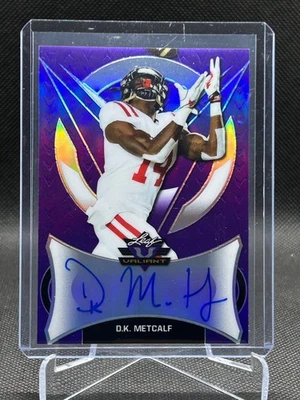 DK Metcalf 2019 Leaf Valiant PURPLE 12/20 RC Autograph Rookie Auto Card #BA-DKM - Image 1 of 2