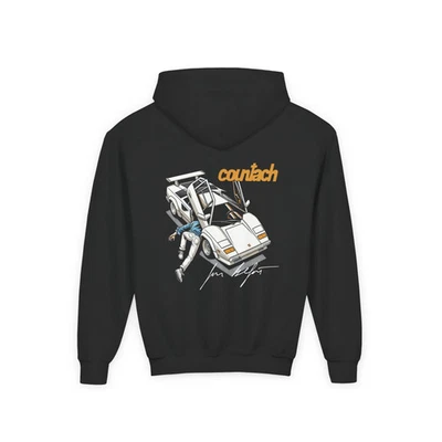 Sudadera con capucha para niños Lamborghini Countach 1974-1990 - suéter para niños de deportes de motor regalo Foto 1 de 2