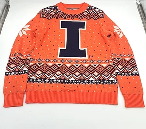 University Of Illinois Illini Holiday Weihnachtspullover Herren Medium Orange Blau - Bild 1 von 24