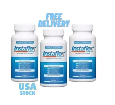 3 Bottles Instaflex Advanced Joint Support 30 Capsules Each – Doctor Formulated - Image 1 of 4