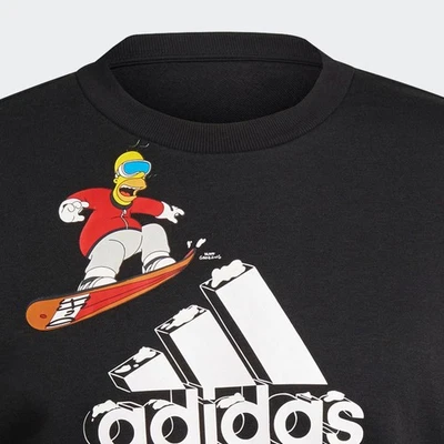 NEW Adidas Simpsons Sweatshirt Men’s Crew Black Size XLarge GS6311 Bart Hoodie - Image 1 of 4
