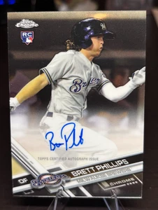 2017 Topps Chrome - Rookie Autographs Brett Phillips #RA-BP (AU, RC) - Foto 1 di 2
