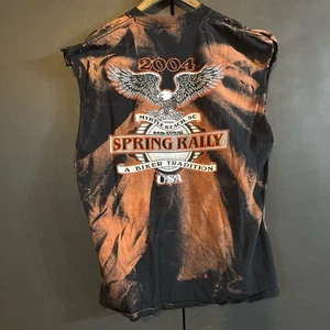 Biker Spring Rally 2004 Vintage Sleeveless Black Tank Motorcycle Shirt XL VTG - Picture 1 of 5