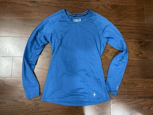 Camiseta Smartwool Mujer Azul Teal Merino Toda Temporada Capa Base Pequeña - Imagen 1 de 4