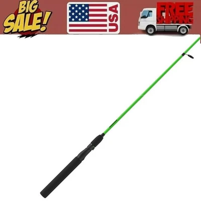Caña de pescar giratoria de fibra de vidrio Hotcast 4 pies 6 pulgadas 2 piezas verde de luz media Foto 1 de 4
