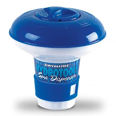 Mini tableta dispensador de spa flotante Swim Central de 5,5 pulgadas azul blanco para piscina Foto 1 de 4
