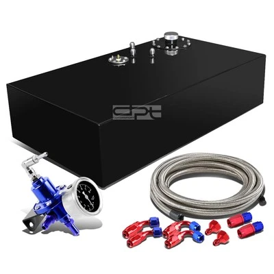 TANQUE RESERVADO RECUBIERTO DE ALIMENTACIÓN SUPERIOR DE 17 GALONES + TAPA + KIT DE LÍNEA + REGULADOR DE PRESIÓN NEGRO Foto 1 de 4