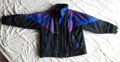 Chaqueta de moto de nieve Cold Wave vintage años 90 púrpura azul negro para hombre talla grande Foto 1 de 4