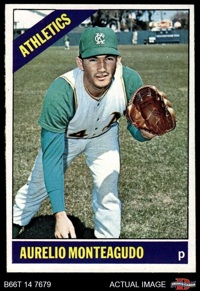 1966 Topps #532 Aurelio Monteagudo Athletics SHORT-PRINT 4 - VG/EX - Image 1 of 1