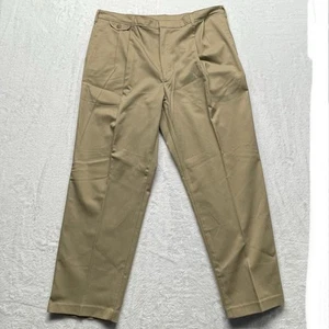 Farah Flex Stretch Men’s Dress Pants Classic Fit Pleated Front Khaki W40 X L29 - Picture 1 of 13