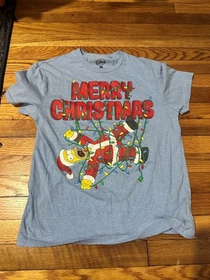 Azul Claro Feliz Navidad - Los Simpson - Camiseta Vacaciones Foto 1 de 3