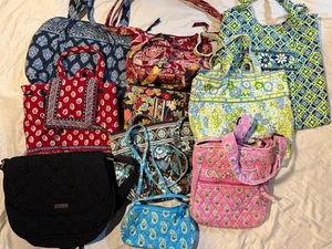10 VERA BRADLEY Assorted Bags For Craft Repurpose Sewing Lot AS IS #31 - Picture 1 of 22