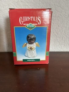 Vintage 1996 New-in-Box Christmas Sculptured Stone ~  Little Boy Angel - Picture 1 of 6