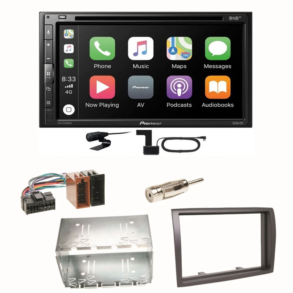 Pioneer AVH-Z5200DAB Android Auto Carplay Einbauset für Fiat Ducato Boxer Jumper - Bild 1 von 1