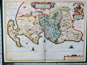 Old Antique Map Galloway, Scotland 1600's: Timothy PONT, BLAEU: REPRINT - Picture 1 of 19