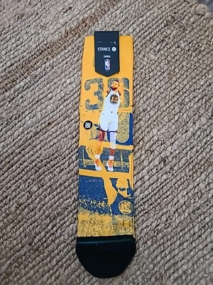 Stance poly blend crew height Stephen Curry #30 golden state warriors Socks L - Image 1 of 2