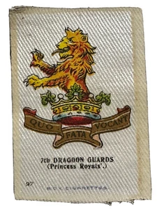 7th Dragoon Guards Princess Royals Calvary #97 Tabak Seide BDV Zigaretten 1910 - Bild 1 von 12