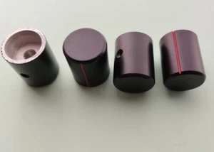 set 4 manopole di alluminio tornito verniciato nero Ø 20 h 25 - Zdjęcie 1 z 2