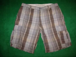 Pantaloncini cargo uomo Dockers cotone a quadri taglia 36 - Foto 1 di 3