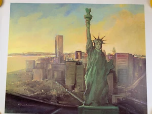 American Painter Ted Goerschner "Lady Liberty" NYC Signed Numbered Print - Picture 1 of 7