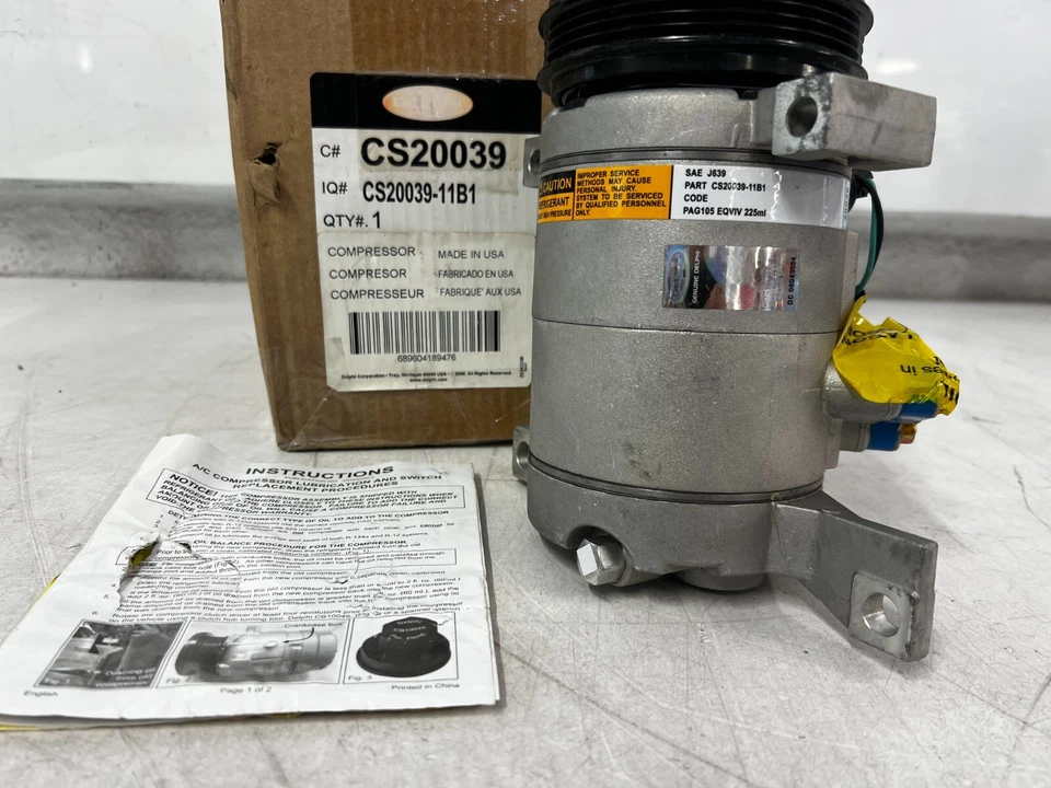 Compresor de aire acondicionado Delphi CS20039-11B1 GENUINO Foto 1 de 4