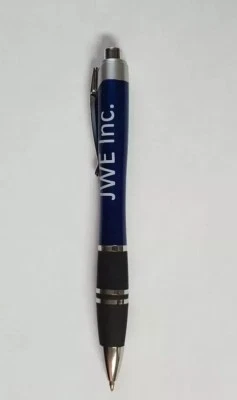 Pen; 1 Metal & Plastic, "black ink" Retractable Ballpoint Pens, by JWE Inc.  - Image 1 of 2
