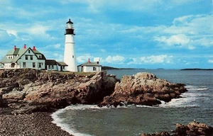 Portland Head Light Maine Vintage PC 1. Leuchtturm errichtet von USA  - Bild 1 von 2