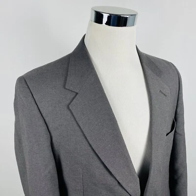 Abrigo deportivo Levi Strauss 42S vintage clase ejecutiva gris mezcla de lana dos botones Foto 1 de 4