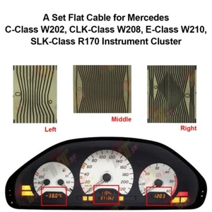 A Set Flat Cable for Mercedes C/CLK/E/SLK-Class, W202 W208 W210 R170 Dashboards - Picture 1 of 3