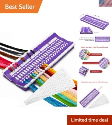 Effortless Cross Stitch Storage - 50-Position Floss Organizer with Needle Cards - Image 1 of 4