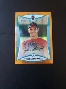 2008 Bowman Draft Prospects Baseball /25 Orange Refractor #BDPP7 Tyler Chatwood - Picture 1 of 4