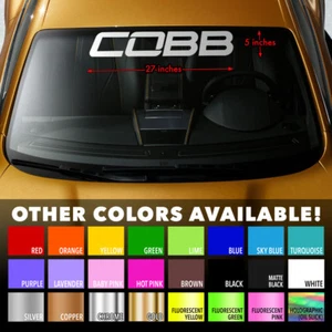 Windshield Banner Vinyl Decal Sticker for COBB MAZDASPEED SUBARU FORD RS ST STI - Picture 1 of 3