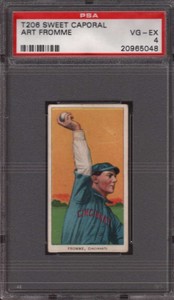 1910 T206 WHITE BORDER SWEET CAPORAL ART FROMME PSA 4 VG-EX GGR5241