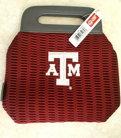 TEXAS A&M AGGIES Womens Purse Maroon Handbag Clutch Embroidered Logo New Gig em Cover