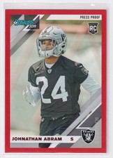 2019 DONRUSS RED PRESS PROOF JOHNATHAN ABRAM RC OAKLAND RAIDERS #261